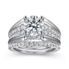 Best Gabriel & Co. Sutter - 14K White Gold Round Diamond Engagement Ring