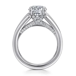 Best Gabriel & Co. Sutter - 14K White Gold Round Diamond Engagement Ring