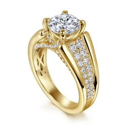 Online Gabriel & Co. Sutter - 14K Yellow Gold Round Diamond Engagement Ring