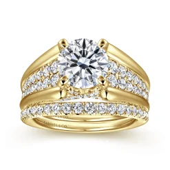 Online Gabriel & Co. Sutter - 14K Yellow Gold Round Diamond Engagement Ring