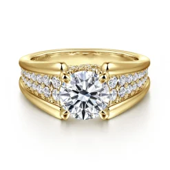 Online Gabriel & Co. Sutter - 14K Yellow Gold Round Diamond Engagement Ring