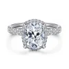 Outlet Gabriel & Co. Talisa - 14K White Gold Elongated Cushion Hidden Halo Diamond Engagement Ring