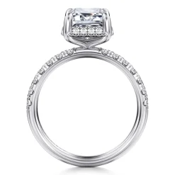 Online Gabriel & Co. Talisa - 14K White Gold Emerald Cut Hidden Halo Diamond Engagement Ring