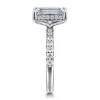 Best Gabriel & Co. Talisa - 14K White Gold Emerald Cut Hidden Halo Diamond Engagement Ring