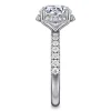 Discount Gabriel & Co. Talisa - 14K White Gold Round Hidden Halo Diamond Engagement Ring
