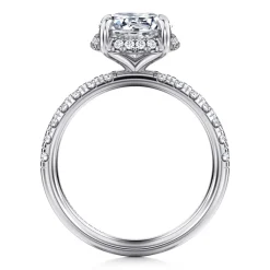 Best Gabriel & Co. Talisa - 14K White Gold Round Hidden Halo Diamond Engagement Ring