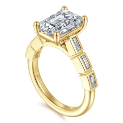 Outlet Gabriel & Co. Tania - 14K Yellow Gold Emerald Cut Diamond Engagement Ring