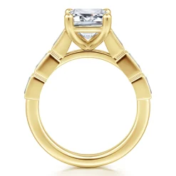 Outlet Gabriel & Co. Tania - 14K Yellow Gold Emerald Cut Diamond Engagement Ring