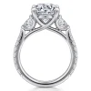 Sale Gabriel & Co. Taryn - 14K White Gold Round 3 Stone Diamond Engagement Ring