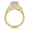 Clearance Gabriel & Co. Taryn - 14K Yellow Gold Round 3 Stone Diamond Engagement Ring