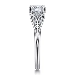 Hot Gabriel & Co. Taye - 14K White Gold Split Shank Cushion Cut Diamond Engagement Ring