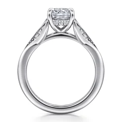 Hot Gabriel & Co. Taye - 14K White Gold Split Shank Cushion Cut Diamond Engagement Ring