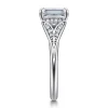 Outlet Gabriel & Co. Taye - 14K White Gold Split Shank Emerald Cut Diamond Engagement Ring
