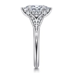 New Gabriel & Co. Taye - 14K White Gold Split Shank Marquise Shape Diamond Engagement Ring