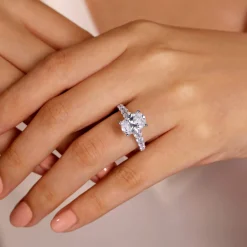 Online Gabriel & Co. Taylor - 14K White Gold Oval Diamond Engagement Ring