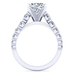 Discount Gabriel & Co. Taylor - 14K White Gold Round Diamond Engagement Ring