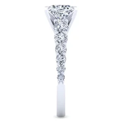Discount Gabriel & Co. Taylor - 14K White Gold Round Diamond Engagement Ring