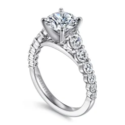 Hot Gabriel & Co. Taylor - 14K White Gold Round Diamond Engagement Ring