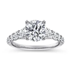 Hot Gabriel & Co. Taylor - 14K White Gold Round Diamond Engagement Ring