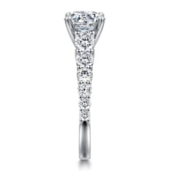 Hot Gabriel & Co. Taylor - 14K White Gold Round Diamond Engagement Ring