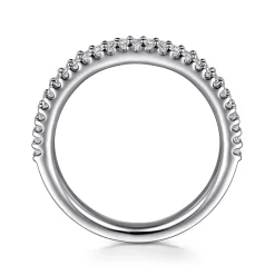 Gabriel & Co. Thailand - 14K White Gold Double Row Diamond Anniversary Band - 0.3 ct