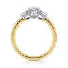 Online Gabriel & Co. Thalina - 14K White-Yellow Gold Oval Three Stone Diamond Engagement Ring