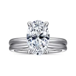 Online Gabriel & Co. Tiana - 14K White Gold Oval Solitaire Diamond Engagement Ring