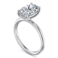Online Gabriel & Co. Tiana - 14K White Gold Oval Solitaire Diamond Engagement Ring