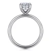 Gabriel & Co. Tiana - 14K White Gold Oval Solitaire Diamond Engagement Ring