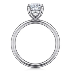 Gabriel & Co. Tiana - 14K White Gold Oval Solitaire Diamond Engagement Ring