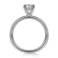 Best Gabriel & Co. Tiana - 14K White Gold Oval Solitaire Diamond Engagement Ring