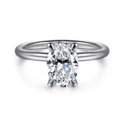 Online Gabriel & Co. Tiana - 14K White Gold Oval Solitaire Diamond Engagement Ring