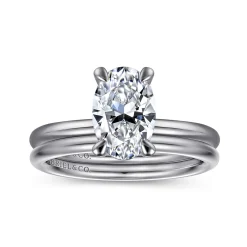 Online Gabriel & Co. Tiana - 14K White Gold Oval Solitaire Diamond Engagement Ring