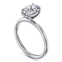 Online Gabriel & Co. Tiana - 14K White Gold Oval Solitaire Diamond Engagement Ring