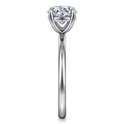 Best Gabriel & Co. Tiana - 14K White Gold Round Solitaire Diamond Engagement Ring