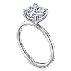 Gabriel & Co. Tiana - 14K White Gold Round Solitaire Diamond Engagement Ring
