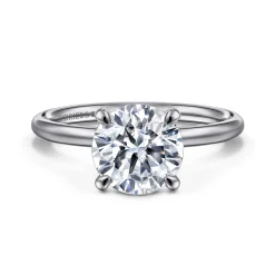 Gabriel & Co. Tiana - 14K White Gold Round Solitaire Diamond Engagement Ring