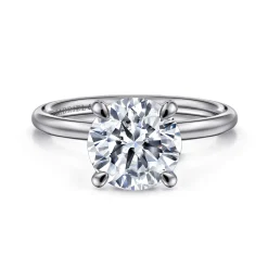 Outlet Gabriel & Co. Tiana - 14K White Gold Round Solitaire Diamond Engagement Ring