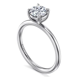 Sale Gabriel & Co. Tiana - 14K White Gold Round Solitaire Diamond Engagement Ring
