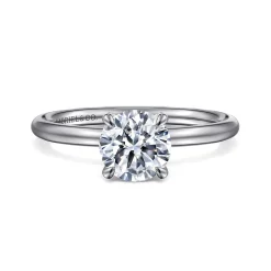Sale Gabriel & Co. Tiana - 14K White Gold Round Solitaire Diamond Engagement Ring