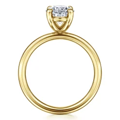 Sale Gabriel & Co. Tiana - 14K Yellow Gold Oval Solitaire Diamond Engagement Ring