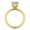 Best Gabriel & Co. Tiana - 14K Yellow Gold Oval Solitaire Diamond Engagement Ring