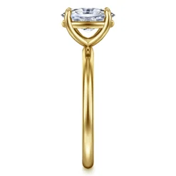 Outlet Gabriel & Co. Tiana - 14K Yellow Gold Oval Solitaire Diamond Engagement Ring