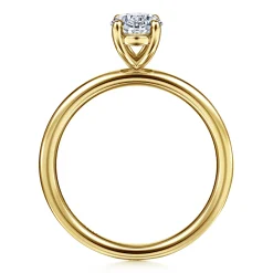 Sale Gabriel & Co. Tiana - 14K Yellow Gold Oval Solitaire Diamond Engagement Ring