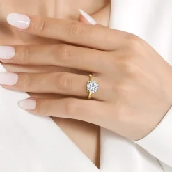 Sale Gabriel & Co. Tiana - 14K Yellow Gold Round Solitaire Diamond Engagement Ring