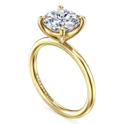 Sale Gabriel & Co. Tiana - 14K Yellow Gold Round Solitaire Diamond Engagement Ring