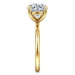 Outlet Gabriel & Co. Tiana - 14K Yellow Gold Round Solitaire Diamond Engagement Ring
