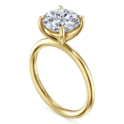 Outlet Gabriel & Co. Tiana - 14K Yellow Gold Round Solitaire Diamond Engagement Ring