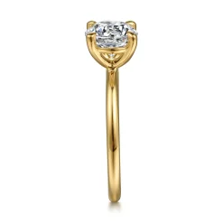 Outlet Gabriel & Co. Tiana - 14K Yellow Gold Round Solitaire Diamond Engagement Ring