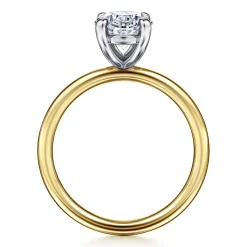 Gabriel & Co. Tiana - 14K Yellow-White Gold Oval Solitaire Diamond Engagement Ring